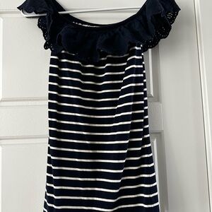 Ralph Lauren off shoulder striped tee